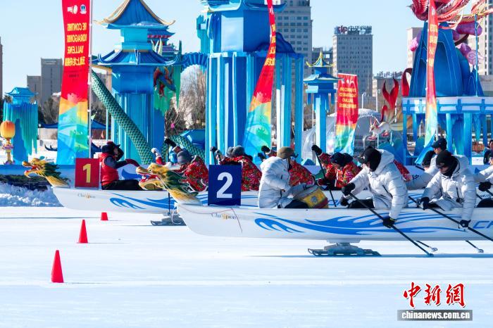 五大洲冰上龙舟挑战赛锡林郭勒盟启幕